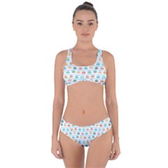 Christmas Textur Criss Cross Bikini Set by artworkshop