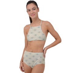 Christmas Textur 03 High Waist Tankini Set by artworkshop