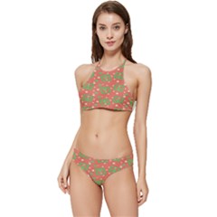 Christmas Textur 01 Banded Triangle Bikini Set by artworkshop