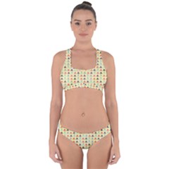 Christmas Textur 05 Cross Back Hipster Bikini Set by artworkshop