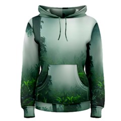 Swamp Forest Trees Background Nature Eerie Women s Pullover Hoodie