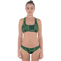 Technology Board Trace Digital Cross Back Hipster Bikini Set by artworkshop