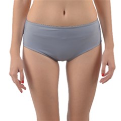 Color Silver Reversible Mid-waist Bikini Bottoms by Kultjers