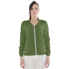 Color Dark Olive Green Women s Windbreaker by Kultjers