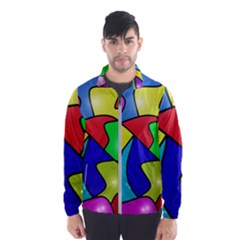 Colorful Abstract Art Men s Windbreaker by gasi