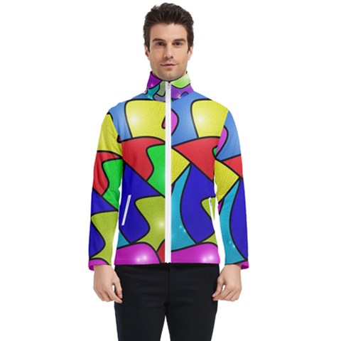 Colorful Abstract Art Men s Bomber Jacket by gasi