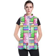 Colorful Pattern Women s Puffer Vest by gasi