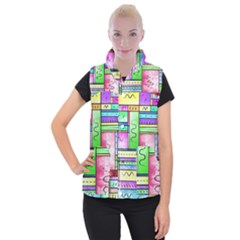 Colorful Pattern Women s Button Up Vest by gasi