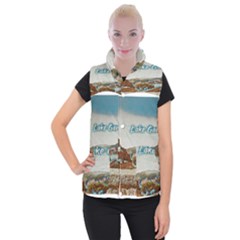 Malcesine Castle On Lake Garda Women s Button Up Vest by ConteMonfrey