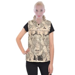 World Map - Nova Delineatio Totius Orbis Terrarum -  1659-1733 Women s Button Up Vest by ConteMonfrey