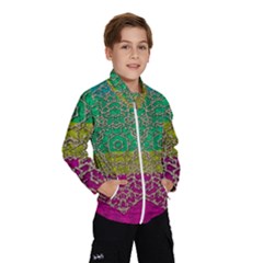 Rainbow Landscape With A Beautiful Silver Star So Decorative Kids  Windbreaker by pepitasart