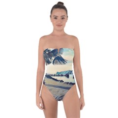 A Walk On Gardasee, Italy  Tie Back One Piece Swimsuit
