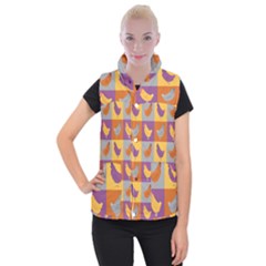 Chickens Pixel Pattern - Version 1a Women s Button Up Vest by wagnerps