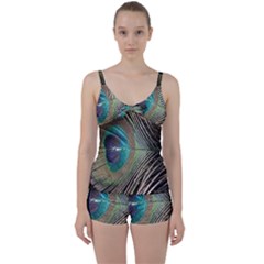 Peacock Tie Front Two Piece Tankini by StarvingArtisan