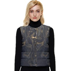 Black Gold  Women s Short Button Up Puffer Vest