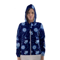 Flower Women s Hooded Windbreaker by zappwaits