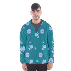 Floral-seamless-pattern Men s Hooded Windbreaker by zappwaits