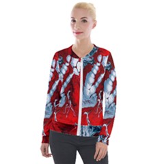 Design Pattern Decoration Velvet Zip Up Jacket by artworkshop