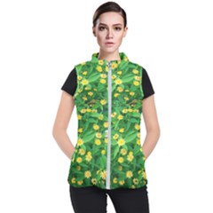 Flower Plant Spring Women s Puffer Vest by artworkshop