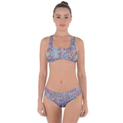 Pattern Texture Design Criss Cross Bikini Set by artworkshop