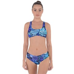 Wallpaper Design Pattern Criss Cross Bikini Set by artworkshop