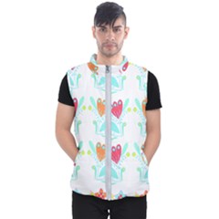 Batik T- Shirt Batik Flower Pattern 5 Men s Puffer Vest by maxcute