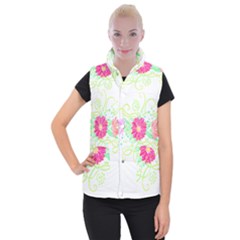 Flowers Illustration T- Shirtflowers T- Shirt (1) Women s Button Up Vest by maxcute