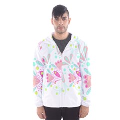 Flowers T- Shirt Batik Flower  Pattern T- Shirt Men s Hooded Windbreaker by maxcute