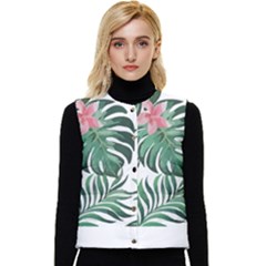 Hawaii T- Shirt Hawaii Coral Flower Fashion T- Shirt Women s Short Button Up Puffer Vest