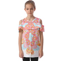 Mandala T- Shirt Euphoria T- Shirt Fold Over Open Sleeve Top by maxcute