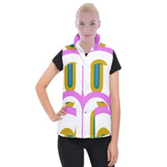 Rainbow T- Shirt Pink Double Rainbow Arc T- Shirt Women s Button Up Vest by maxcute