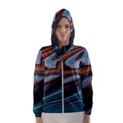 Background Pattern Design Abstract Women s Hooded Windbreaker
