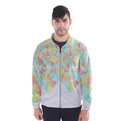 Stained Glass T- Shirt Polygon Geometric Heart Retro T- Shirt Men s Windbreaker by maxcute