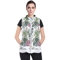 Tropical T- Shirt Tropical Pattern Antler T- Shirt Women s Puffer Vest by maxcute