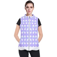 Vintage Pattern T- Shirt Very Peri Vintage 1960 Geo Op Art, Retro 60s And 70s Violet Pattern Women s Puffer Vest by maxcute