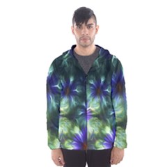 Fractalflowers Men s Hooded Windbreaker by Sparkle