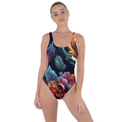 Flowers Flame Abstract Floral Bring Sexy Back Swimsuit by Ravend