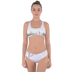 Abstract Criss Cross Bikini Set by artworkshop