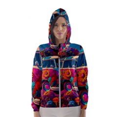 Ai Generated Beetle Volkswagen Bug Car Bus Women s Hooded Windbreaker by danenraven