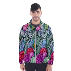 Cottagecore Tropical Flowers Men s Windbreaker by GardenOfOphir