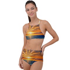 Sunset Scenic View Photography High Waist Tankini Set by GardenOfOphir