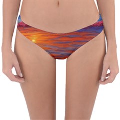 Sunset At The Beach Reversible Hipster Bikini Bottoms by GardenOfOphir