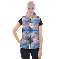 Beautiful Sunset Women s Button Up Vest by GardenOfOphir
