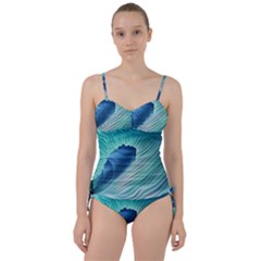 Summer Ocean Waves Sweetheart Tankini Set by GardenOfOphir