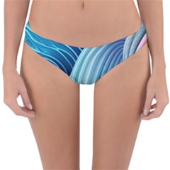 Ocean Waves Pastel Reversible Hipster Bikini Bottoms by GardenOfOphir