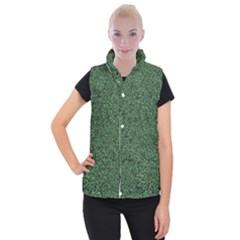 Leafy Elegance Botanical Pattern Women s Button Up Vest by dflcprintsclothing