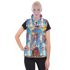 Lighthouse Women s Button Up Vest by artworkshop