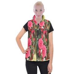 Flower Women s Button Up Vest by artworkshop