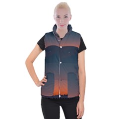 Sky Gradient Women s Button Up Vest by artworkshop