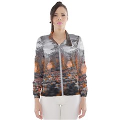 Breathe In Nature Background Women s Windbreaker by artworkshop